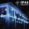 Toodour Christmas Snowflake Lights Outdoor, 17.22ft 264 LED Snowflake Icicle
