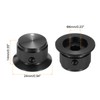 sourcing map 2 Pcs Aluminium Potentiometer Knobs, 1/4" (6mm) Universal