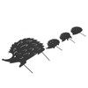 4Pcs Metal Hedgehog Decorative Garden Stakes Cute Animal Hollow Design