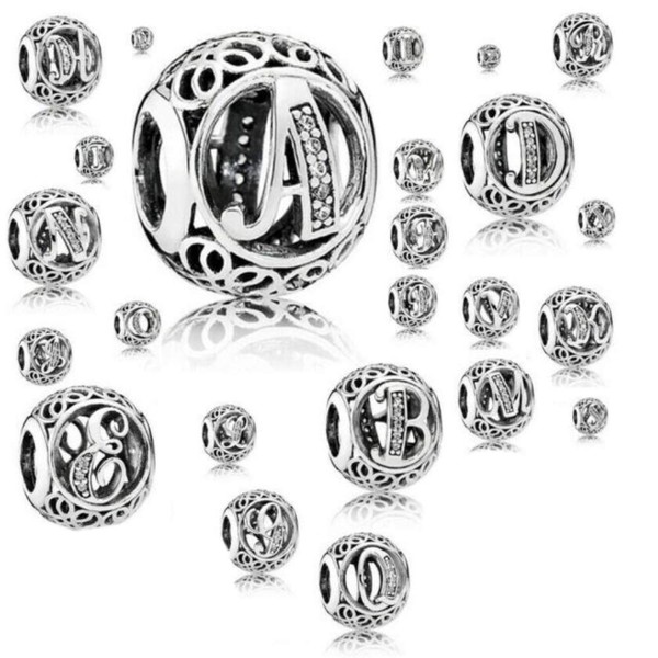 100% Geniune Sterling Silver Vintage A to Z Clear Cubic
