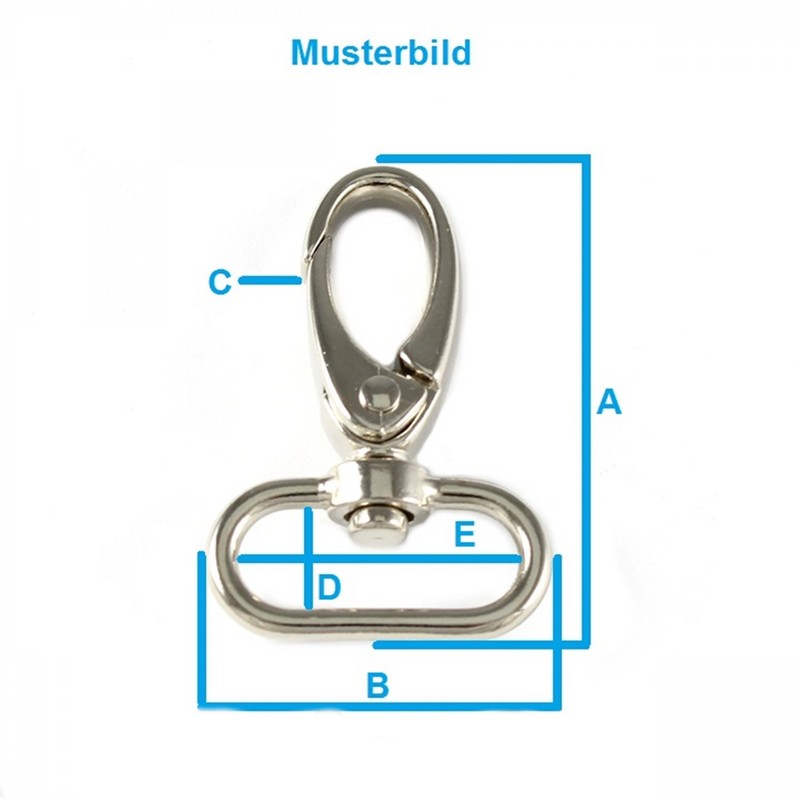 Snap Carabiner 25 mm 1 Inch Pure Brass Strap Width:
