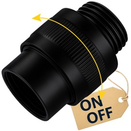 G-Promise All Metal Shower Head Shut Off Valve, G1/2" Shower Flow Control Valve for Handheld or Bidet Sprayer (Matte Black)