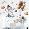 DaraBaby Vinil Decorativo Astronauta Nave Planetas Cuarto Niño Bebé