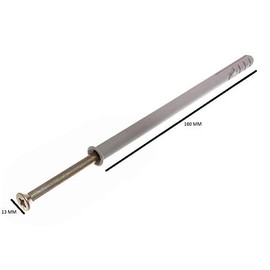 10 x Nylon Hammer in Frame FIXINGS RAWL Masonry Plug & Screw M10 x 160MM