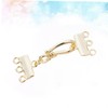 jojofuny 3 Strand Copper Plating Clasps for DIY Jewelry Making