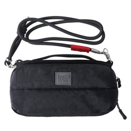 bagINBAG QIANPA Sling Bag for Men/Women, Lightweight Nylon Travel Essentials with Detachable Strap, Phone/Passport Pockets, Compact Fanny Pack Crossbody Shoulder Carry, Black