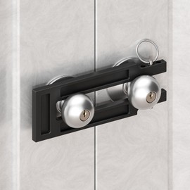 Französisches kindersicher Türschloss, verstellbares Doppeltür-Verstärkungsschloss für französische Türen, für Verschiedene Knopfbreiten