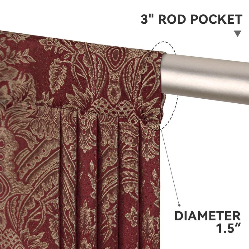 Loom and Mill Luxury Waterfall Valances for Living Room, Elegant