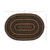 VHC Black & Tan Jute Placemat 12x18~ Rustic Farmhouse