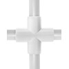 QWORK 4 Way 3/4" Cross PVC Fitting, 20 Pack PVC