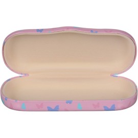 Hard Shell Eyeglass Case Clamshell For Boy Girl Small Frames, Reading Glasses – Butterfly