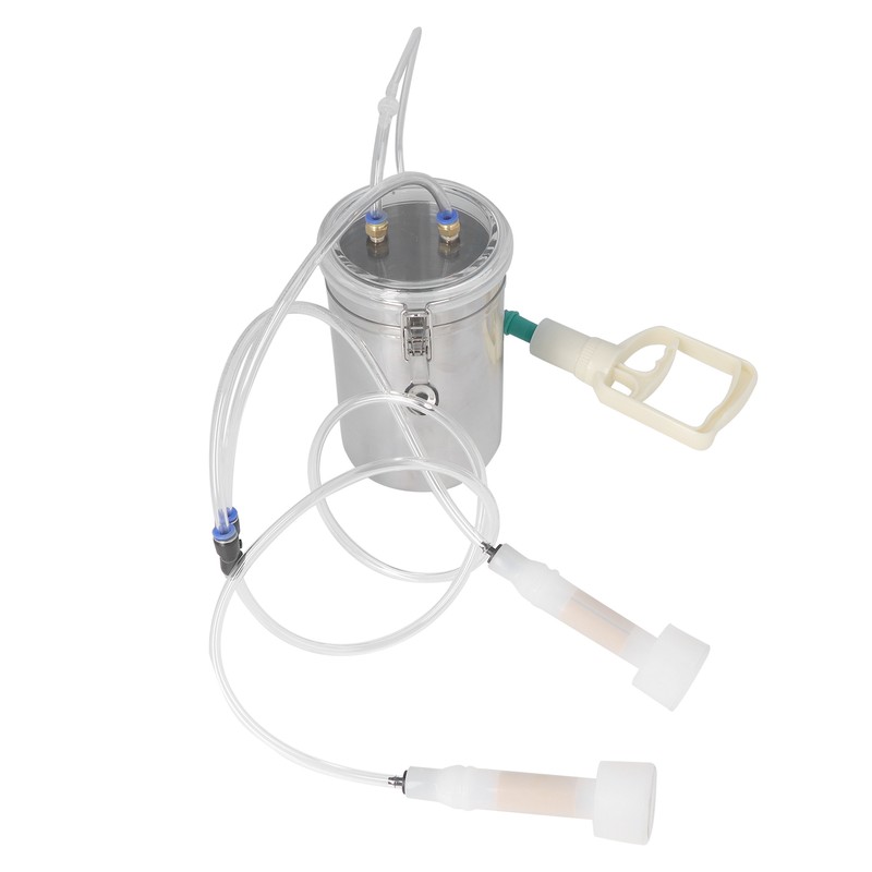Manual Milking Machine 2000ml Effort Saving Control Stainless Steel Bottle