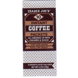 Trader Joe's Instant Coffee Packets w. Creamer & Sugar (10 packets, 1 box) by Trader Joe's [Foods]
