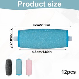 Seefey Ersatzrollen für Scholl Hornhautentferner,12 Stück Extra Grobe Nachfüllungen für Elektrische Fußfeile,Kompatibel mit Scholl Velvet Smooth,Pediküre Fußpflege Set zum Entfernen Harter Haut