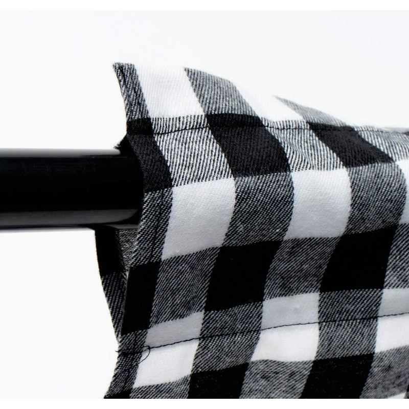 WOSIBO 2 Pack Buffalo Check Plaid Window Valances White and