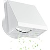 Hon&Guan 100 mm Weather Protection Grille with Integrated Backflow Flap,
