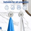 Peakloong 4Pack Heavy Duty Vacuum Suction Cup Wreath Hanger Silver-Plated