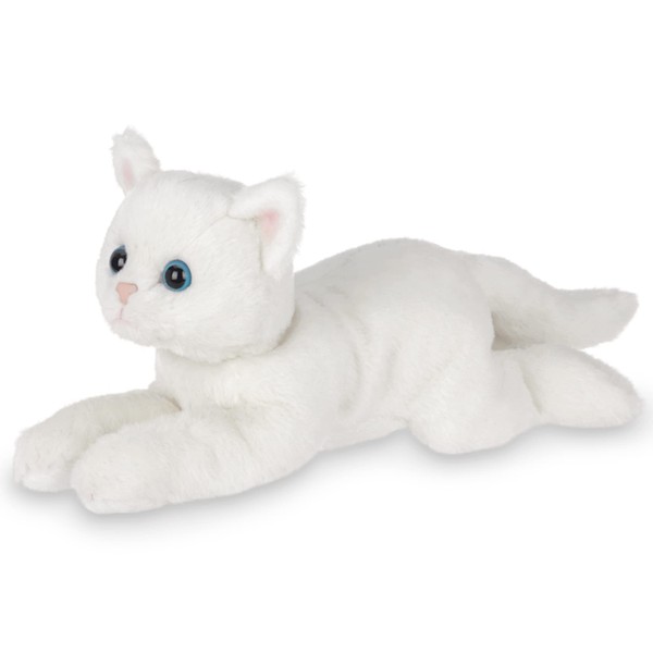 Bearington Lil' Muffin Small Plush Stuffed Animal White Cat, Kitten 8 inch