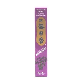 Musk Morning Star Quality Japanese Incense by Nippon Kodo - 50 Sticks + Holder