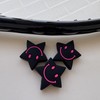 7 Pieces Black Star Shape Tennis Racket Vibration Dampener Cute