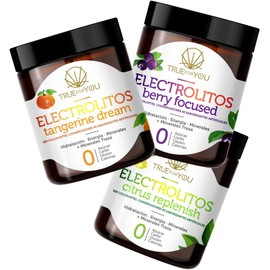 Electrolitos sin Azúcar, Hidratación en Polvo, Adicionado con Calcio, Zinc y Potasio. Keto, Paleo y Vegano, Sabor Frutos del Bosque, Limonada o