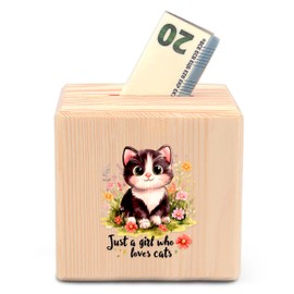 BJDAMAI Cat Piggy Bank Money Bank Coin Bank, Kids Cat Lovers Gifts Accessories
