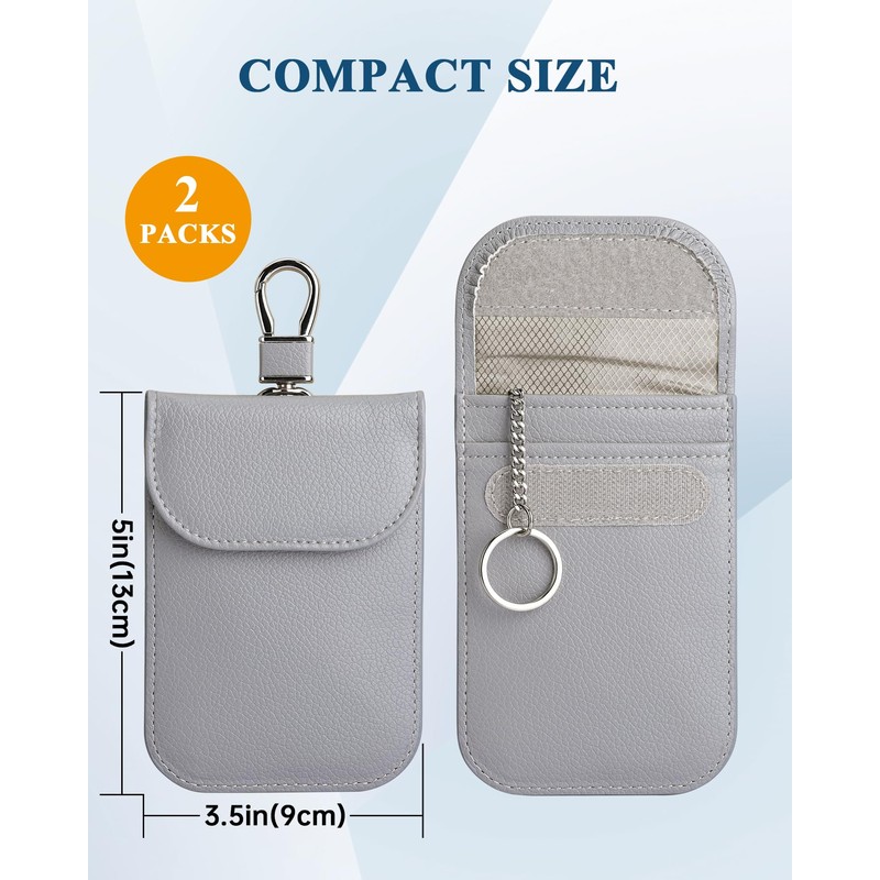 Teskyer 2 Pack Faraday Pouch for Car Keys, Keyless Car