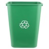 TableTop King 41 Qt. / 10 Gallon Green Rectangular Recycling
