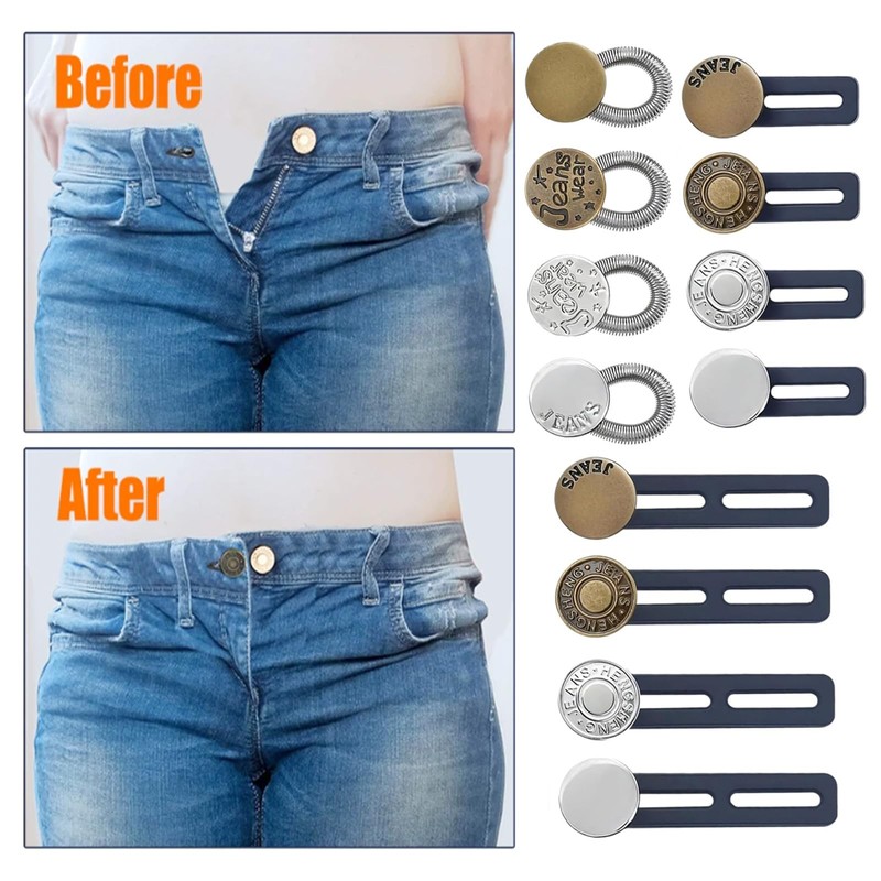 6PCS Double-Hole Button Extender+6PCS Single-Hole Button Extender