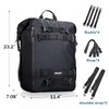 Rhinowalk Motorcycle Bag, 20L Black, Multifunctional Rear Rack Trunk Seat