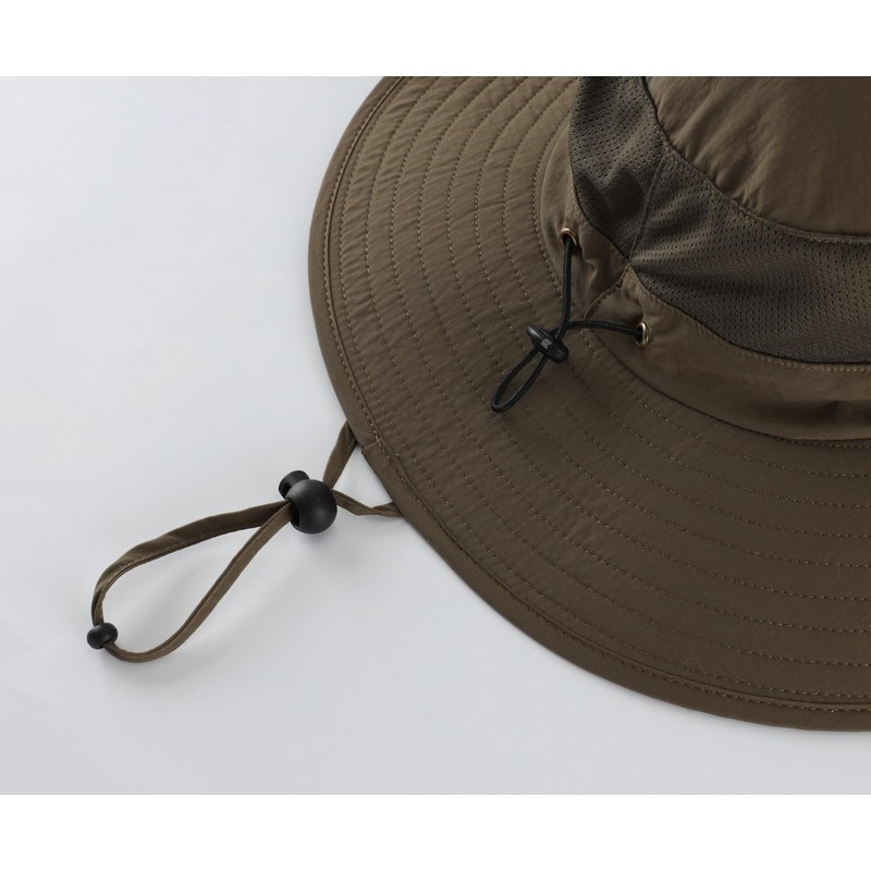 Connectyle Outdoor Unisex UPF 50+ Mesh Safari Hat, Wide Brim,