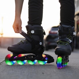 8Pcs Inline Skate Wheels LED Light Up Skate Wheels Indoor Outdoor Roller Skate Wheels 68mm/70mm/72mm/76mm/80mm Inline Roller for Kids & Adults