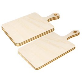 DOITOOL 5Pcs Unfinished Wood Cutting Board Smooth Craft Wood Blanks for DIY Projects Safe and Easy to Clean for Serving and Food Preparation