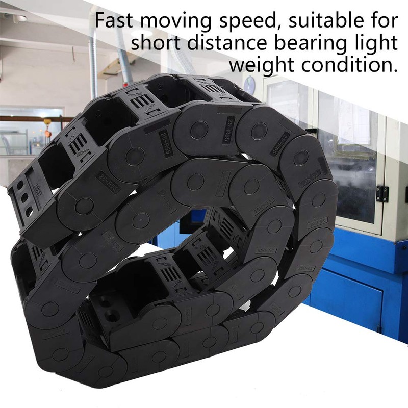 R55 25mm x 57mm Black Plastic Cable Wire Carrier Drag