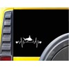 EZ-STIK Shark Heartbeat lifelineI250 8" Wide Sticker Decal Great White