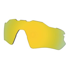 Predrox Gold Mirror Radar EV Path Lenses & Rubber Kits Replacement for Oakley Sunglass OO9208 Polarized
