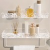 Acrylic Bathroom Shelves Light Luxury Modern Clear Stone Pattern Punch