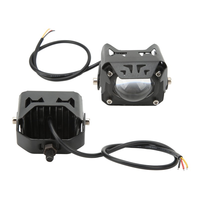 LED Electric Bike Light Aluminum Alloy High Brightness Bicolor Lens