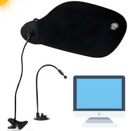 Adjustable Office Cubicle and Desk Shade - Flexible Desk Light Blocker for Privacy, Glare Reduction & Comfort, Laptop Sun Shade for Working Outside Essential Office Desk Accessory (Black)
