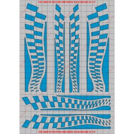 Paint Masks Plus CKR9302PT Checker Stripes General Paint Mask/ Stencil Kit