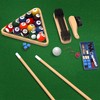 Pool Table Accessory 32 Piece Kit- Billiards Balls, Cues, Stick