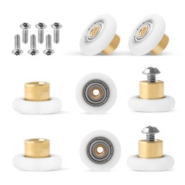 8 Pcs Shower Door Rollers Replacement Bathroom Pan Glass Sliding Door Pulleys Sliding Door Rollers Replacement Shower Door Rollers Runners Wheels