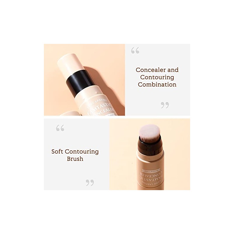 Erinde Contour Highlighter Stick with Brush -Bronzer Pen, Waterproof, Longwear