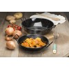 Zinel 4503 Pan Kadai/Wok with Handles, Enamel, Black/White Dots, 24cm