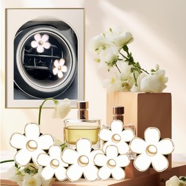 x xotic tech 6Pcs Cute Daisy Air Vent Clip Car Flower Air Freshener Outlet Clips Auto Air Conditioning Clip Charm Decor Valentine's Day Couple Gifts for Her Wife Girlfirend Women (White)