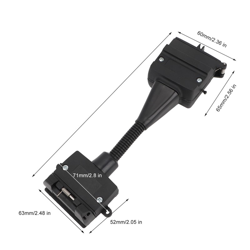 Trailer Plug Adapter 7pin to 12pin Stable Connection Plug and