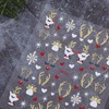 Christmas Nail Art Stickers Snowflake Deer Nail Decals Glitter Red