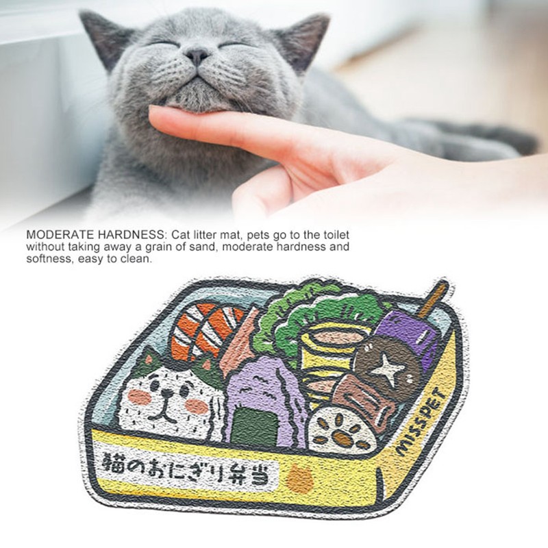 Cat Litter Mat Prevent Slip Cute Shape Soft Environmental Protection