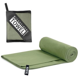 LushOrchidVale Microfibre Towel - Quick dry Lightweight Absorbent Travel Towel,Beach Towel Perfect for Sports Beach Gym Swimming,Cycling,Yoga, Camping,Hiking (Army Green, 40x80cm)