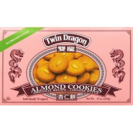 Twin Dragon Almond Cookies 15 Oz, Pack of 2, 15 Ounce (Pack of 2)